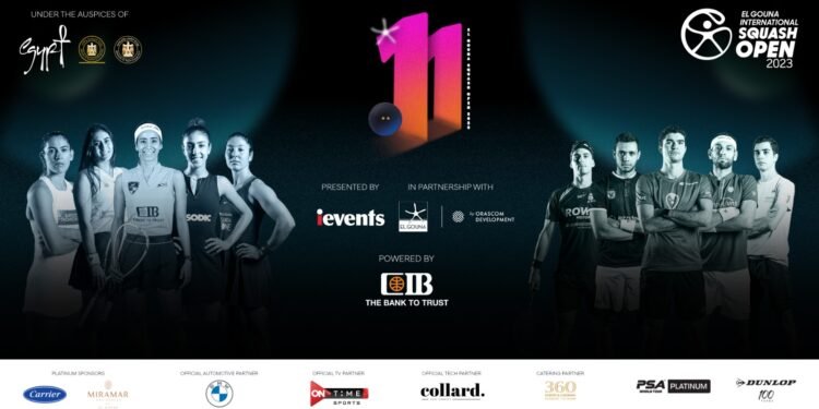 بعد نجاح دام 10 سنوات  بمشاركة 96 لاعب من 21 دولة مدينة الجونة تبدأ عقد جديد من بطولة الجونة الدولية للاسكواش للرجال والسيدات PSA