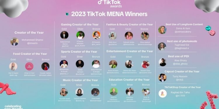 “تيك توك” تحتفي بروّاد الإبداع في منطقة الشرق الأوسط وشمال أفريقيا خلال حفل توزيع جوائز عام 2023