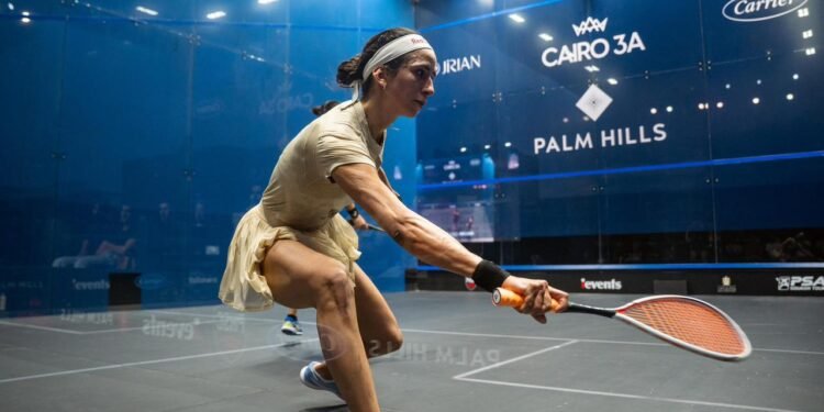 مصطفي عسل ونوران جوهر يتأهلان للدور نصف نهائي بطولة بالم هيلز المفتوحة للإسكواش