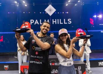 مصطفى عسل ونوران جوهر يفوزان بلقب النسخة الأولى من بطولة بالم هيلز المفتوحة للإسكواش