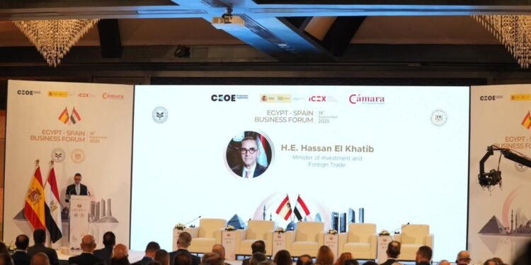 الاستثمار: 900 مليون يورو استثمارات إسبانية في مصر و3.1 مليار دولار حجم التبادل التجاري