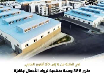 “الصناعة” تطرح 386 وحدة صناعية جاهزة للتسليم في 11 محافظة عبر منصة مصر الصناعية الرقمية