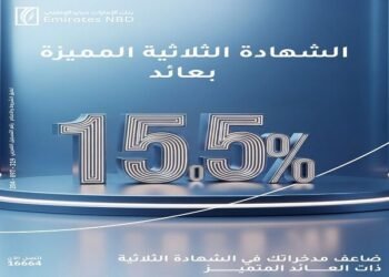 بنك الإمارات دبي الوطني مصر يطرح شهادة ادخار ثلاثية بعائد 15.5% سنويًا
