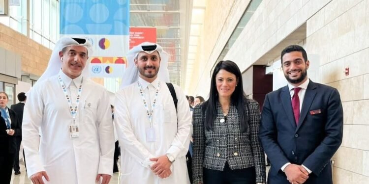 رانيا المشاط تدعم الشراكات الدولية من أجل التنمية في الدوحة