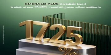 البنك العربي الأفريقي الدولي يطرح شهادة “إيميرالد بلس” بعائد 17.25% يُصرف شهريًا