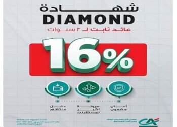 بنك كريدي أجريكول يُطلق شهادة الادخار “دايموند” بعائد ثابت يصل إلى 16٪