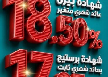كريدي أجريكول مصر يطرح شهادتي “بريستيج” و“بيرل” بعوائد تصل إلى 18.5%