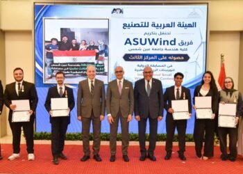 تكريم فريق ASUWind بعد حصد المركز الثالث عالميًا في مسابقة توربينات الرياح