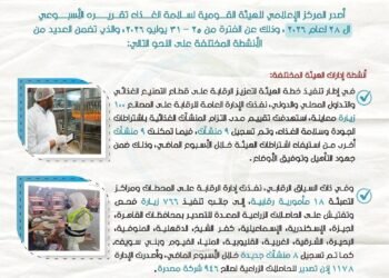 سلامة الغذاء: تصدير 182 ألف طن من الأغذية إلى 181 دولة خلال أسبوع.. والسودان تتصدر المستوردين